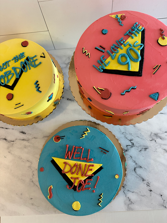 Piped 90s Cake