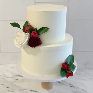 Tiered Smooth Red Cake