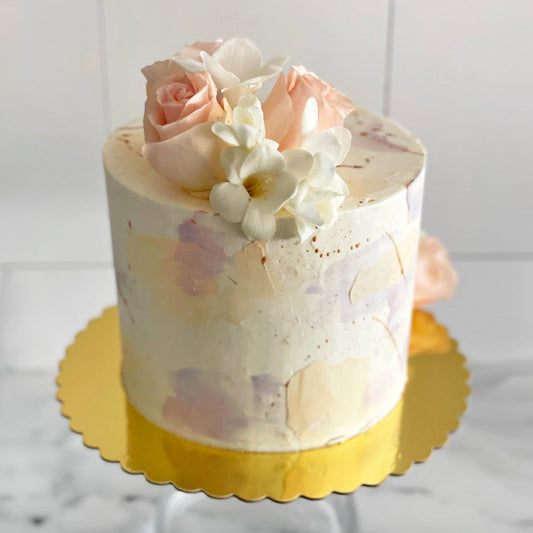 Watercolor Blooms Cake