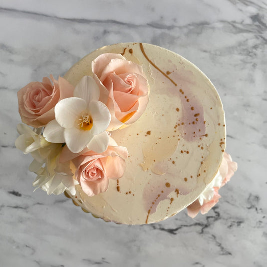 Watercolor Blooms Cake