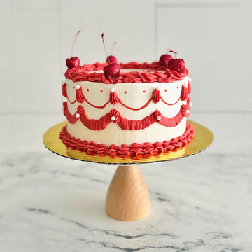 White & Raspberry Victorian Cake