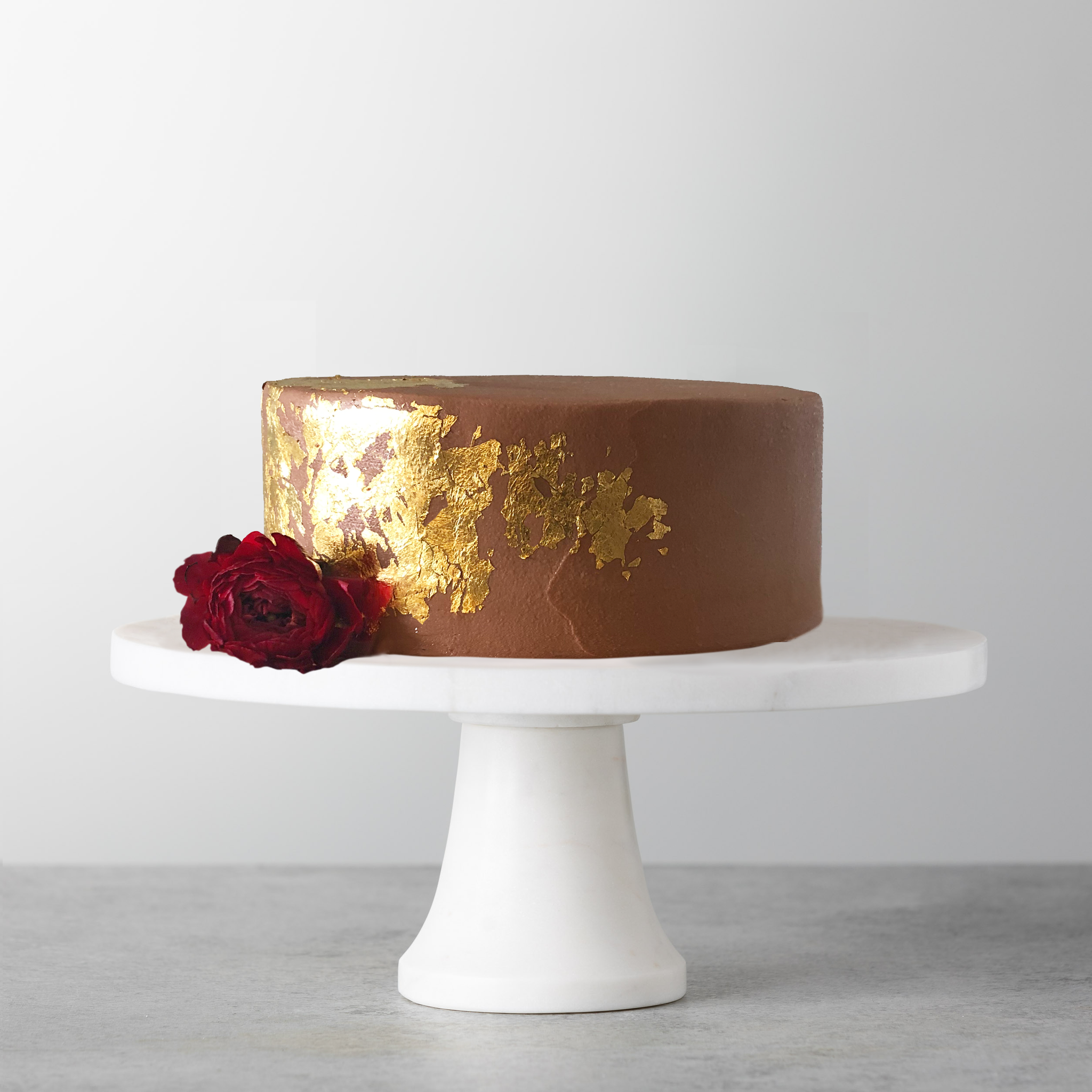 Gold Leaf Duchess Wedding Cake